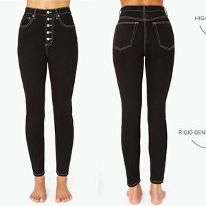 We Wore What Black‎ The Danielle High Waisted Ankle Jeans Skinny Size 28